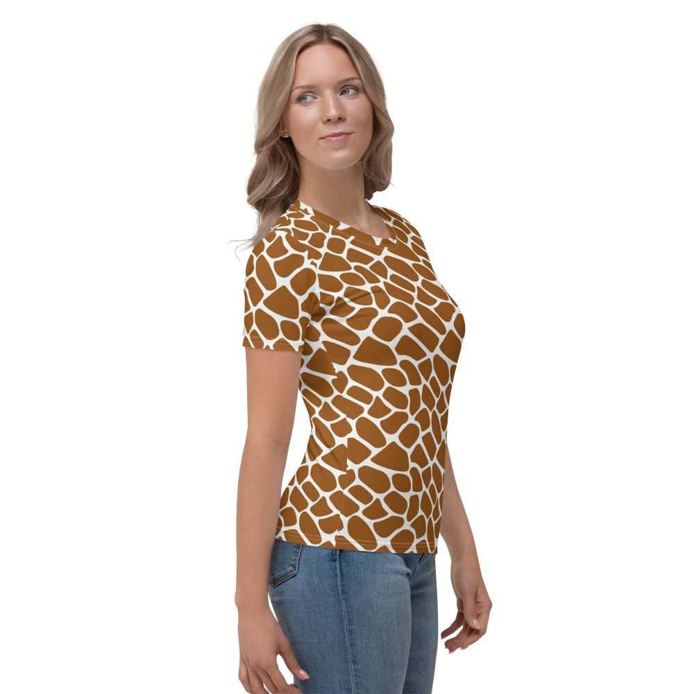 Giraffe Costume Animal Print Safari Halloween Cosplay Women's T-shirt - Image 4
