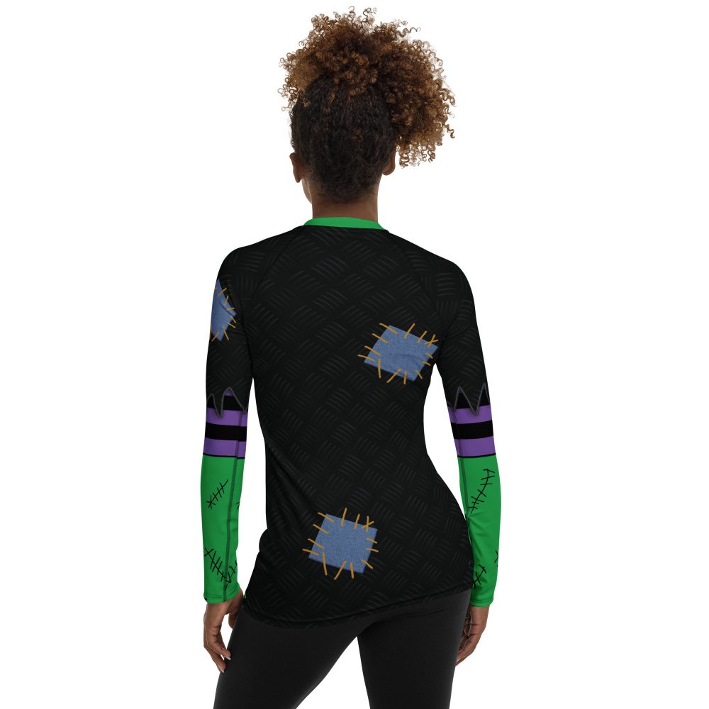 Frankenstein Halloween Cosplay Costume Women's Rash Guard - Image 2