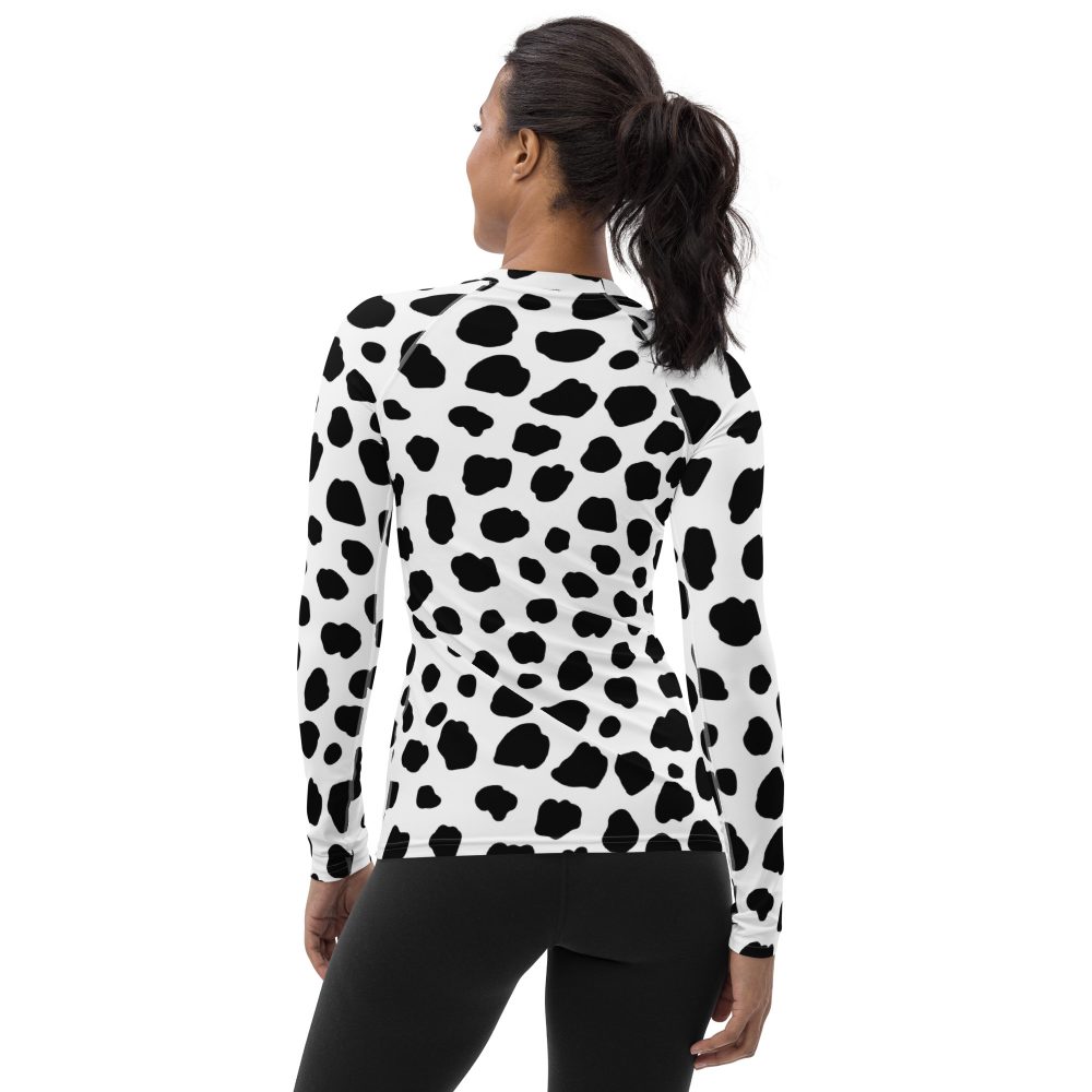 Dalmatian Puppy Dog Cosplay Halloween Costume Women's Rash Guard - Image 2