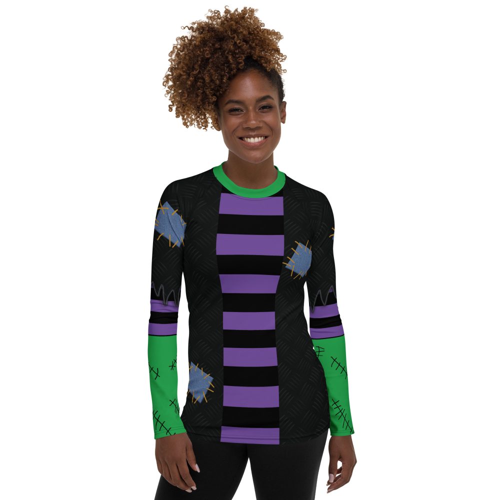 Frankenstein Halloween Cosplay Costume Women's Rash Guard