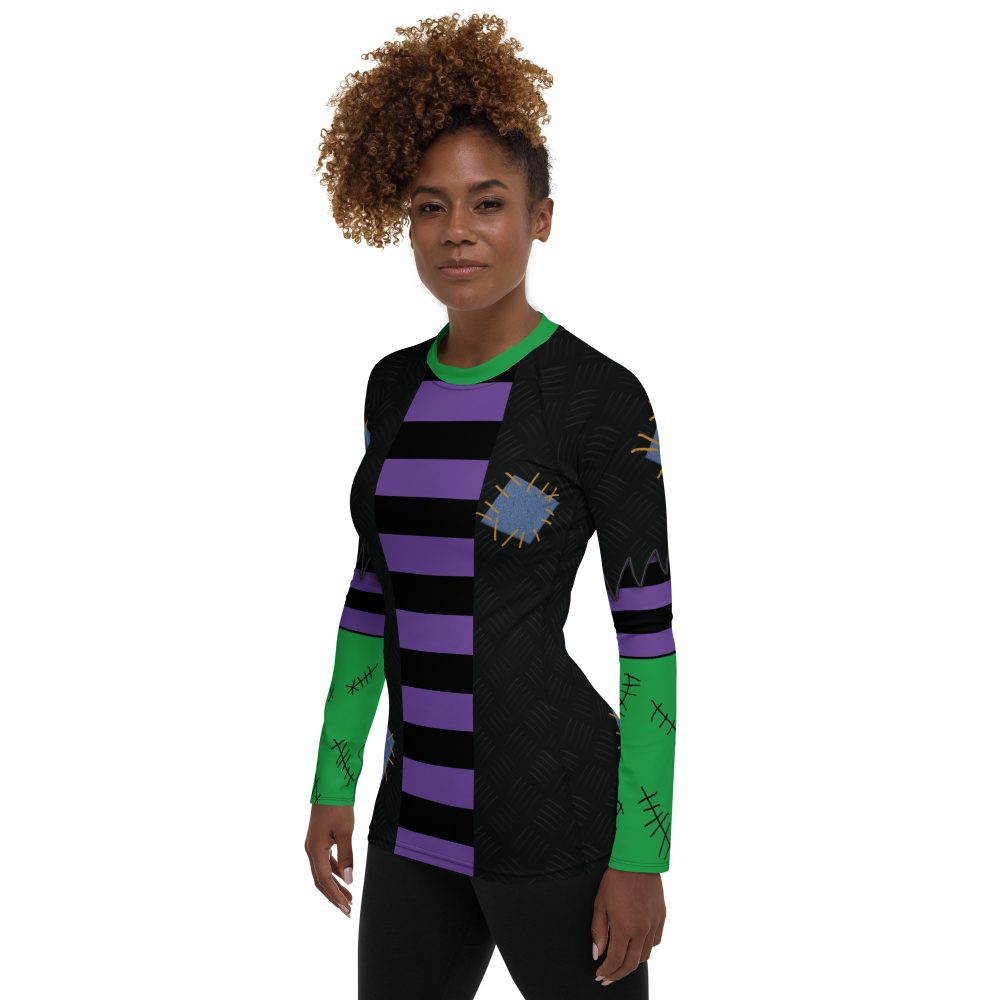 Frankenstein Halloween Cosplay Costume Women's Rash Guard - Image 3