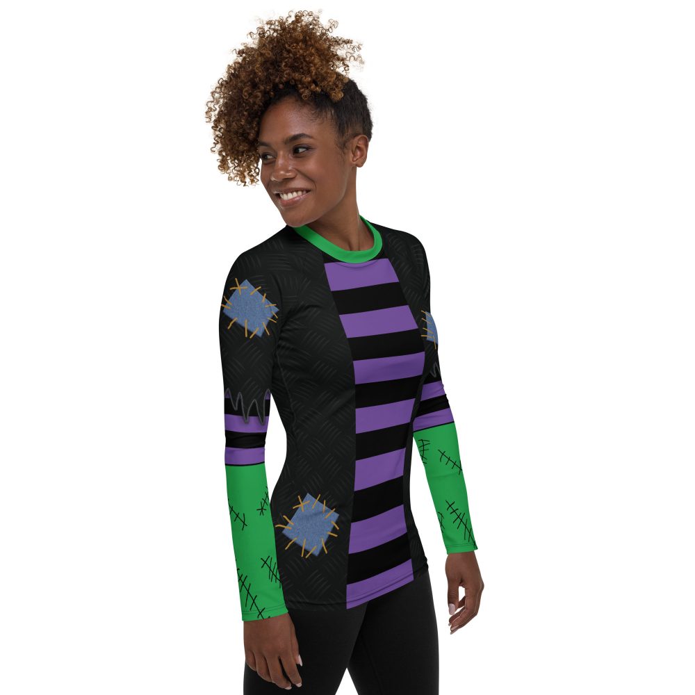 Frankenstein Halloween Cosplay Costume Women's Rash Guard - Image 4