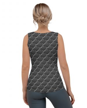 Dragon Cosplay Costume Black Scales Tank Top