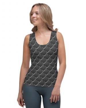 Dragon Cosplay Costume Black Scales Tank Top