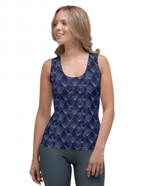 Dragon Cosplay Costume Navy Blue Scales Tank Top