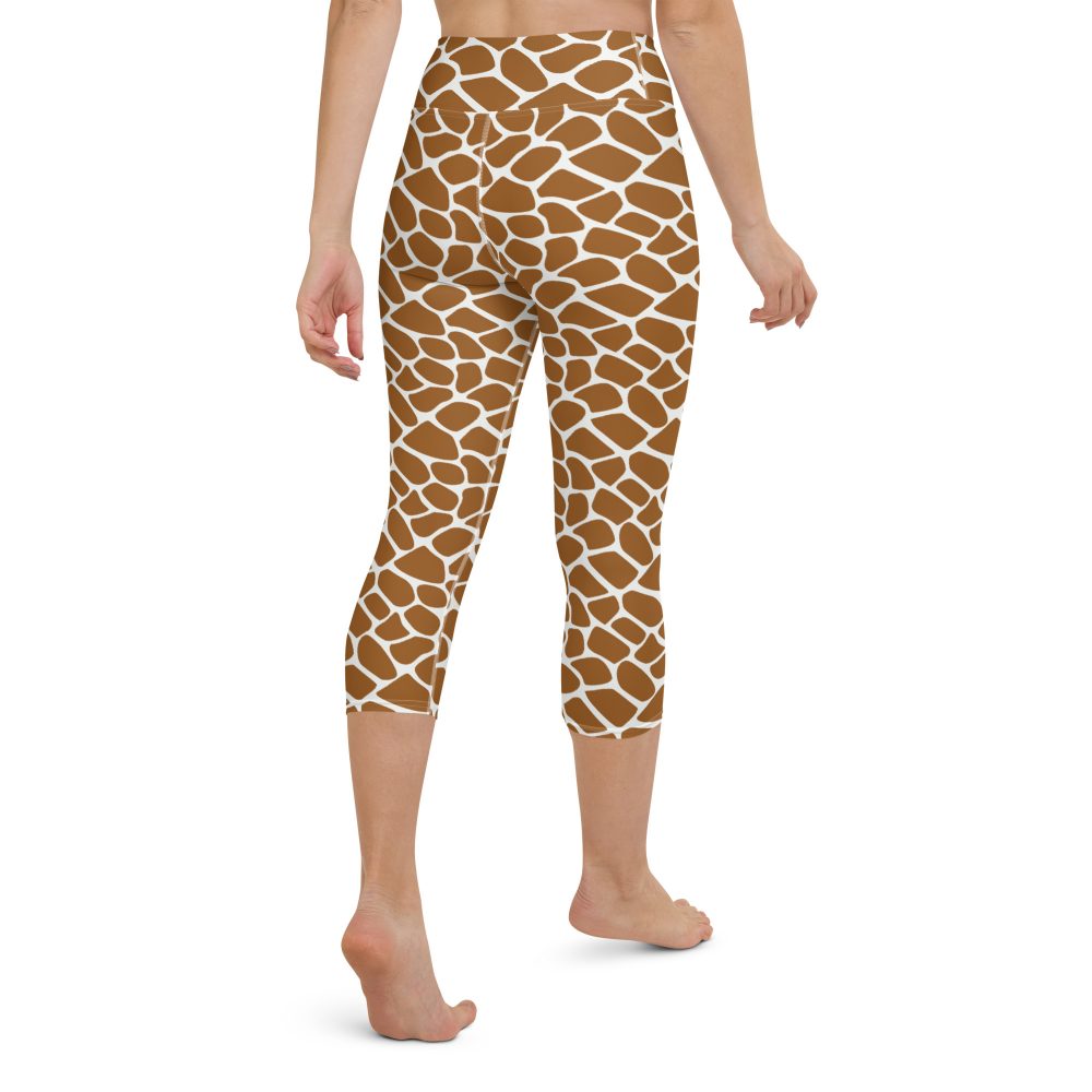 Giraffe Costume Animal Print Safari Halloween Cosplay Yoga Capri Leggings - Image 6