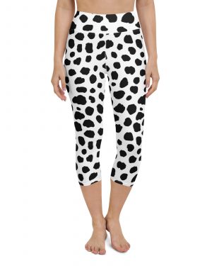 Dalmatian Puppy Dog Cosplay Halloween Costume Yoga Capri Leggings