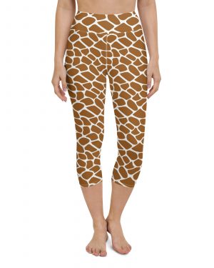 Giraffe Costume Animal Print Safari Halloween Cosplay Yoga Capri Leggings