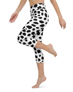 Dalmatian Puppy Dog Cosplay Halloween Costume Yoga Capri Leggings