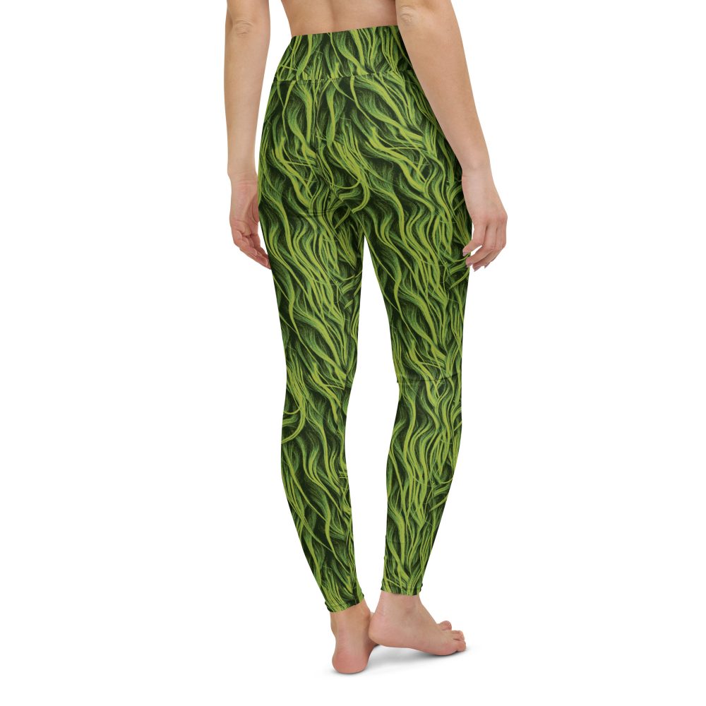 Green Fur Cosplay Costume Printed Yoga Leggings - Image 6