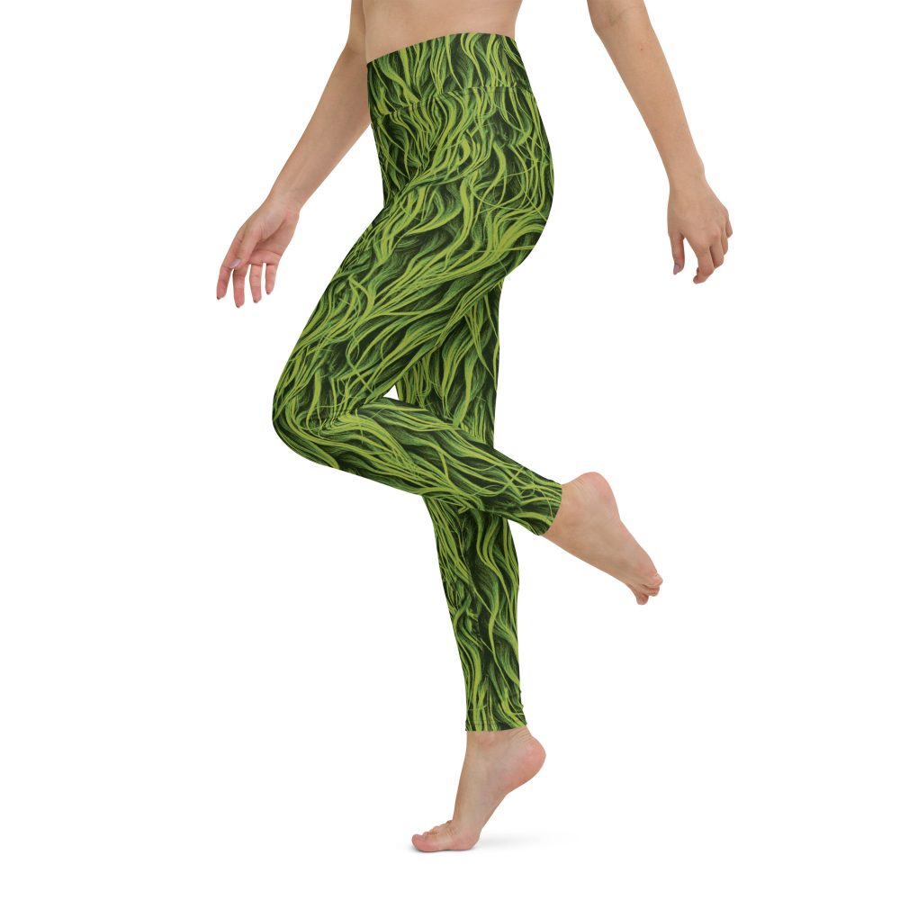 Green Fur Cosplay Costume Printed Yoga Leggings - Image 2
