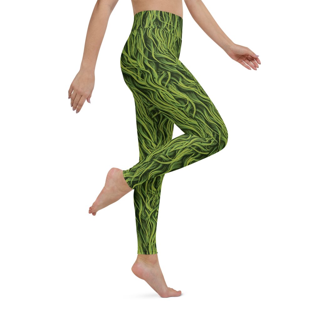 Green Fur Cosplay Costume Printed Yoga Leggings - Image 4