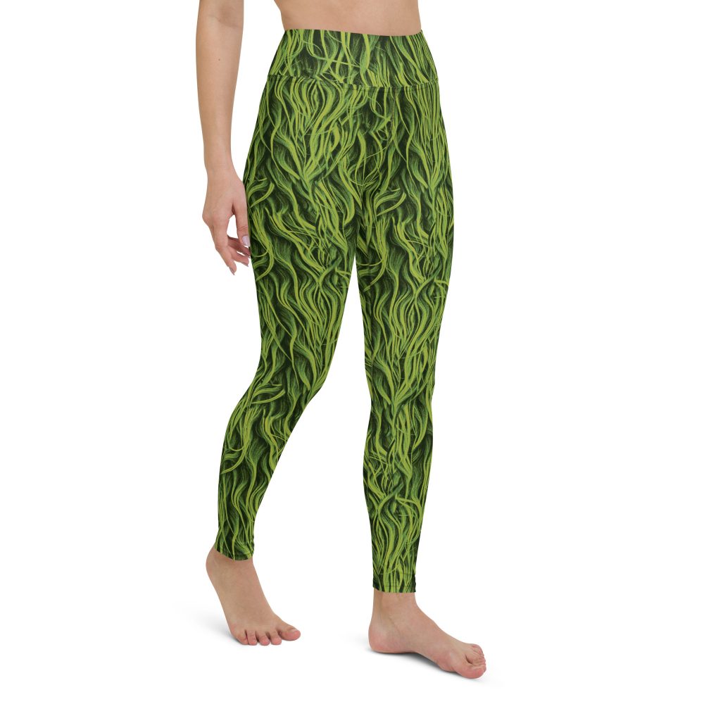Green Fur Cosplay Costume Printed Yoga Leggings - Image 5