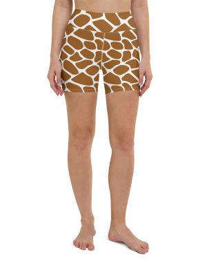 Giraffe Costume Animal Print Safari Halloween Cosplay Yoga Shorts