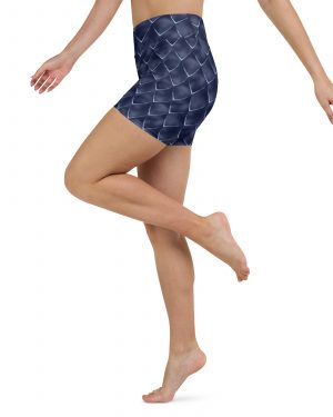 Dragon Cosplay Costume Navy Blue Scales Yoga Shorts