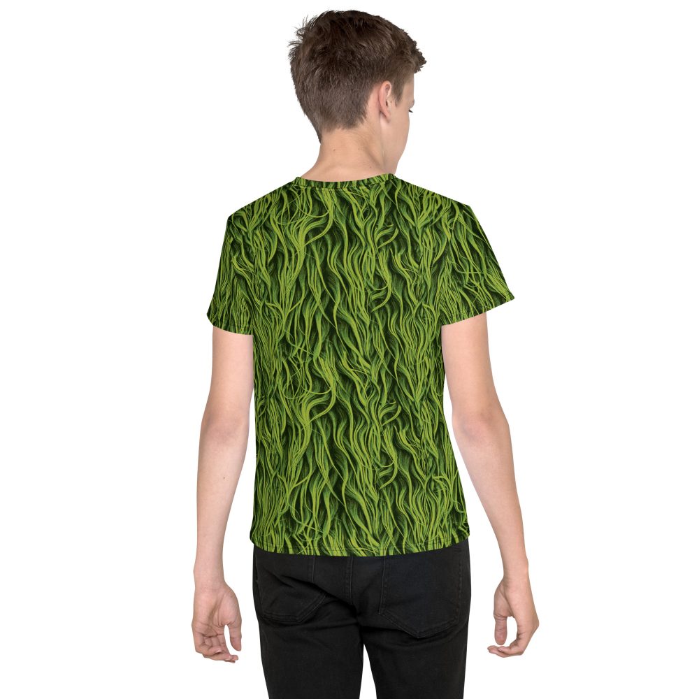 Green Fur Cosplay Costume Youth crew neck t-shirt - Image 2