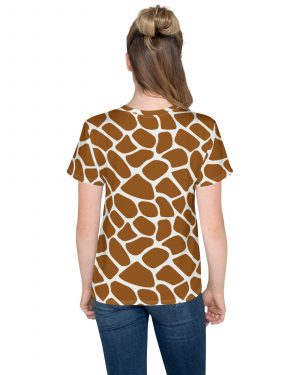 Giraffe Costume Animal Print Safari Halloween Cosplay Youth T-shirt