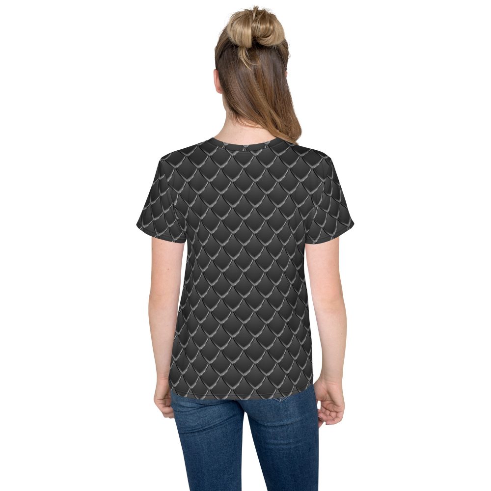 Dragon Cosplay Costume Black Scales Youth T-shirt - Image 2