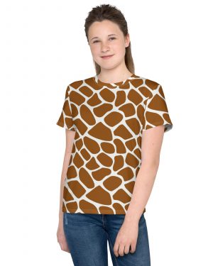 Giraffe Costume Animal Print Safari Halloween Cosplay Youth T-shirt