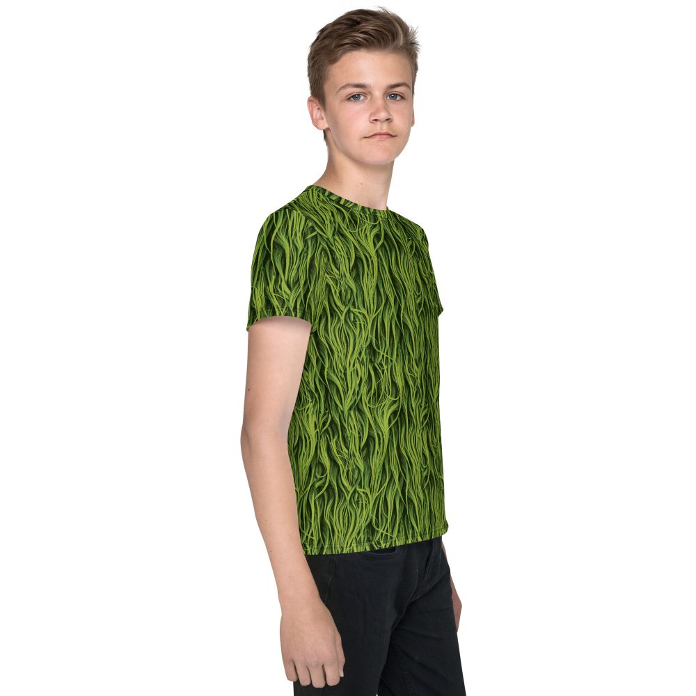 Green Fur Cosplay Costume Youth crew neck t-shirt - Image 3
