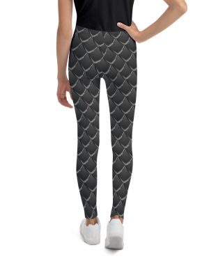 Dragon Cosplay Costume Black Scales Youth Leggings