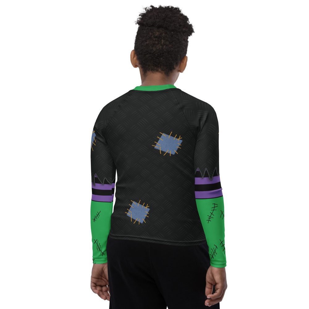 Frankenstein Halloween Cosplay Youth Rash Guard - Image 2