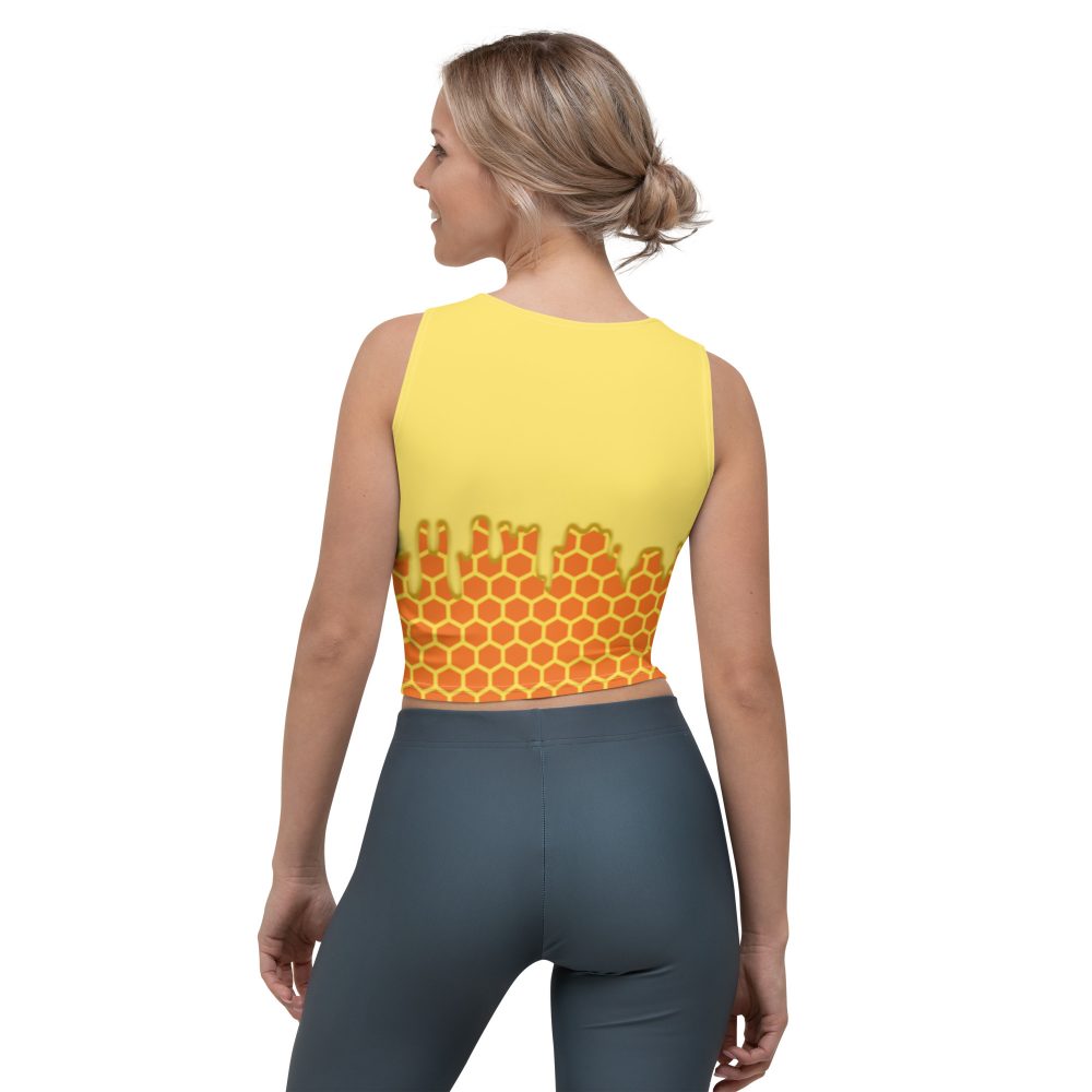 Honey Comb Beekeeper Halloween Cosplay Costume Crop Top - Image 2