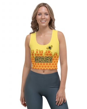 Honey Comb Beekeeper Halloween Cosplay Costume Crop Top