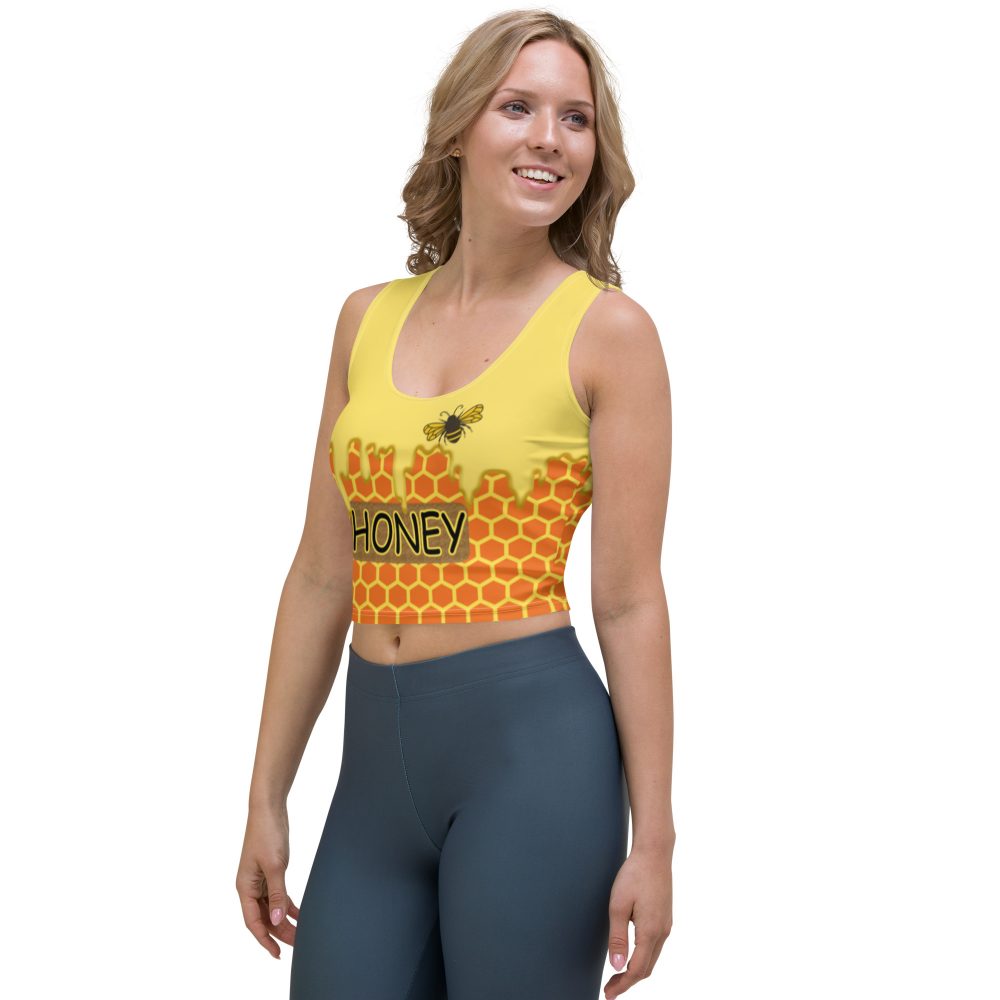 Honey Comb Beekeeper Halloween Cosplay Costume Crop Top - Image 3