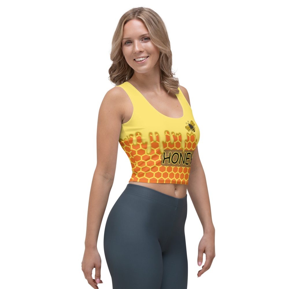 Honey Comb Beekeeper Halloween Cosplay Costume Crop Top - Image 4