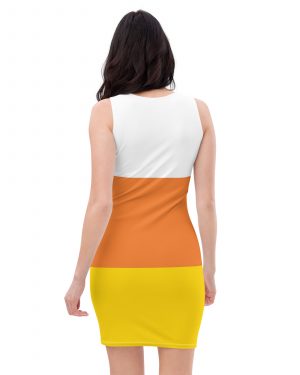 Candy Corn Halloween Costume Cosplay Fitted Bodycon Dress