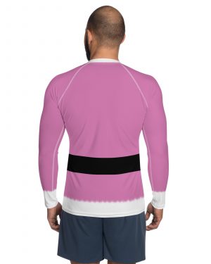 Pink Santa Clause Christmas Costume Men’s Rash Guard