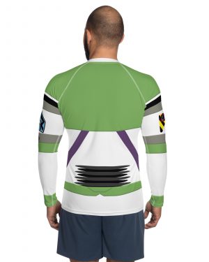 Spaceman Space Ranger Costume Cosplay Men’s Long Sleeve Swim Shirt