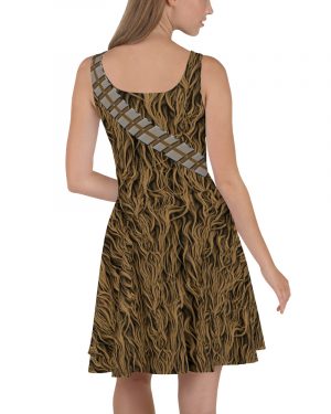 Chewbacca Costume Chewie Halloween Cosplay Costume Skater Dress