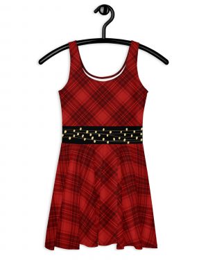 Red Plaid Christmas Skater Dress