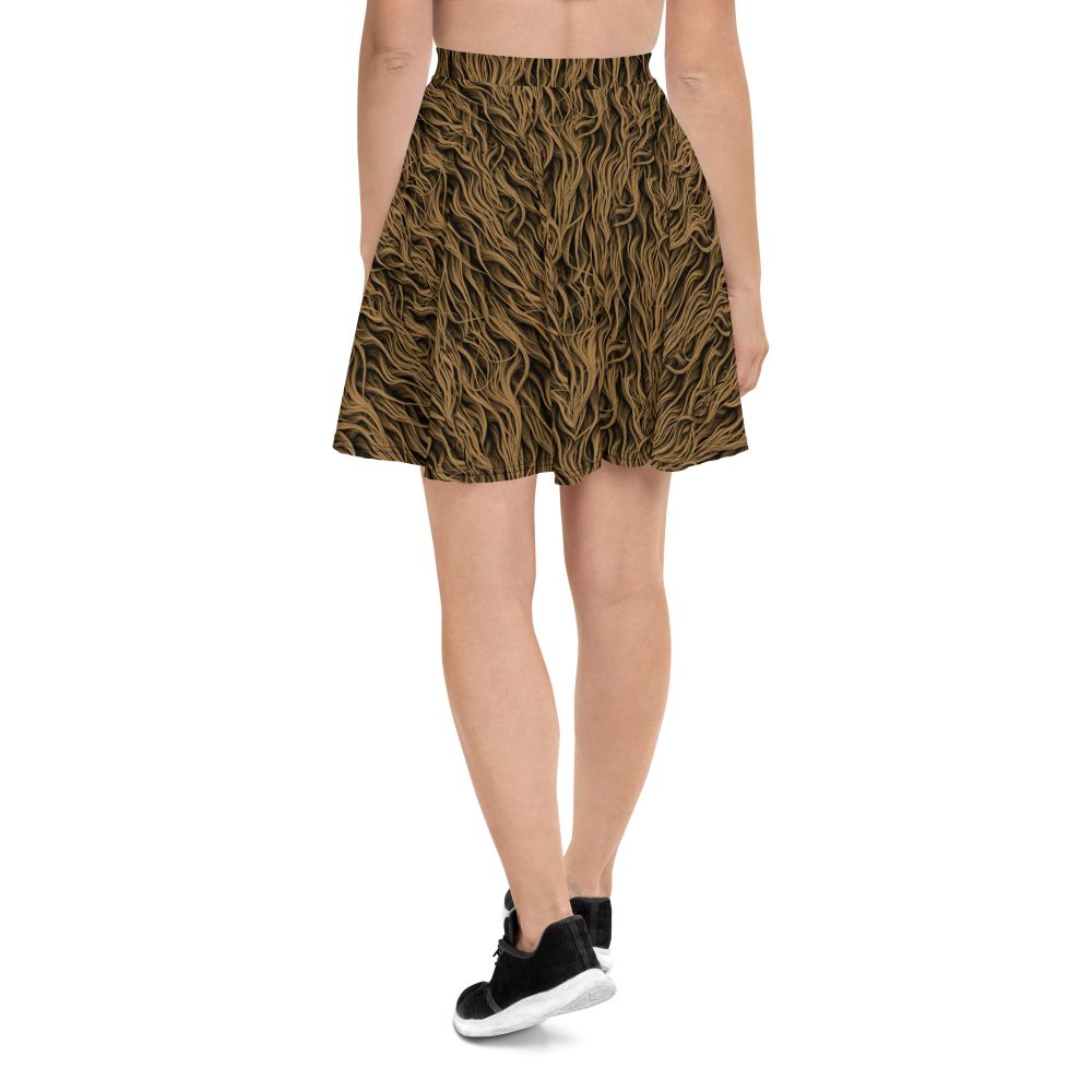 Sasquatch Big Foot Chewbacca Halloween Cosplay Costume Skater Skirt - Image 2