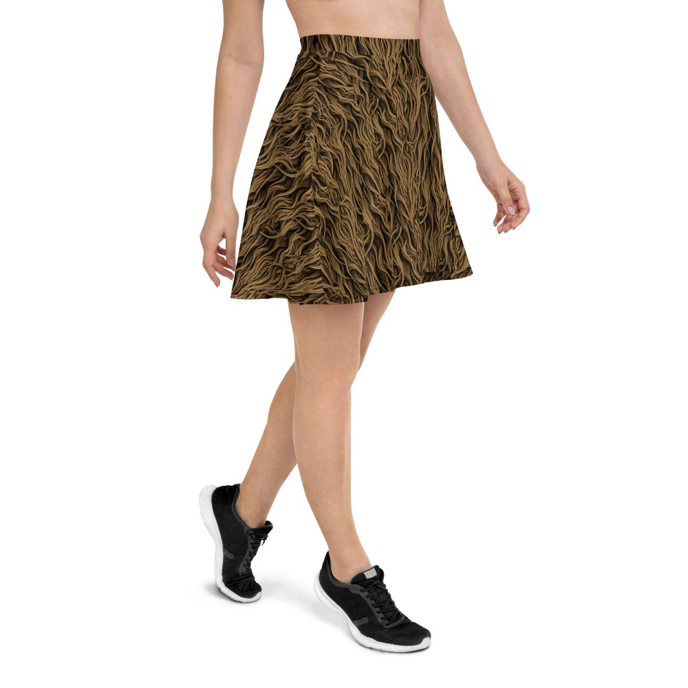 Sasquatch Big Foot Chewbacca Halloween Cosplay Costume Skater Skirt - Image 4
