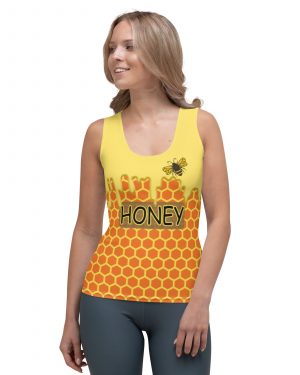 Honey Comb Beekeeper Halloween Cosplay Costume Tank Top