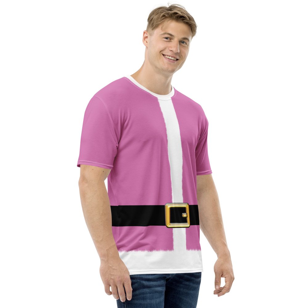 Pink Santa Claus Christmas Costume Men's T-Shirt