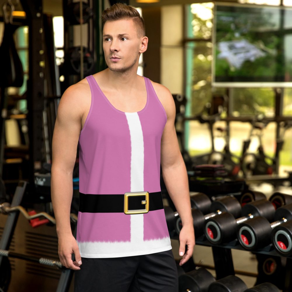 Pink Santa Claus Christmas Costume Unisex Tank Top - Image 2