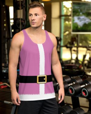 Pink Santa Claus Christmas Costume Unisex Tank Top