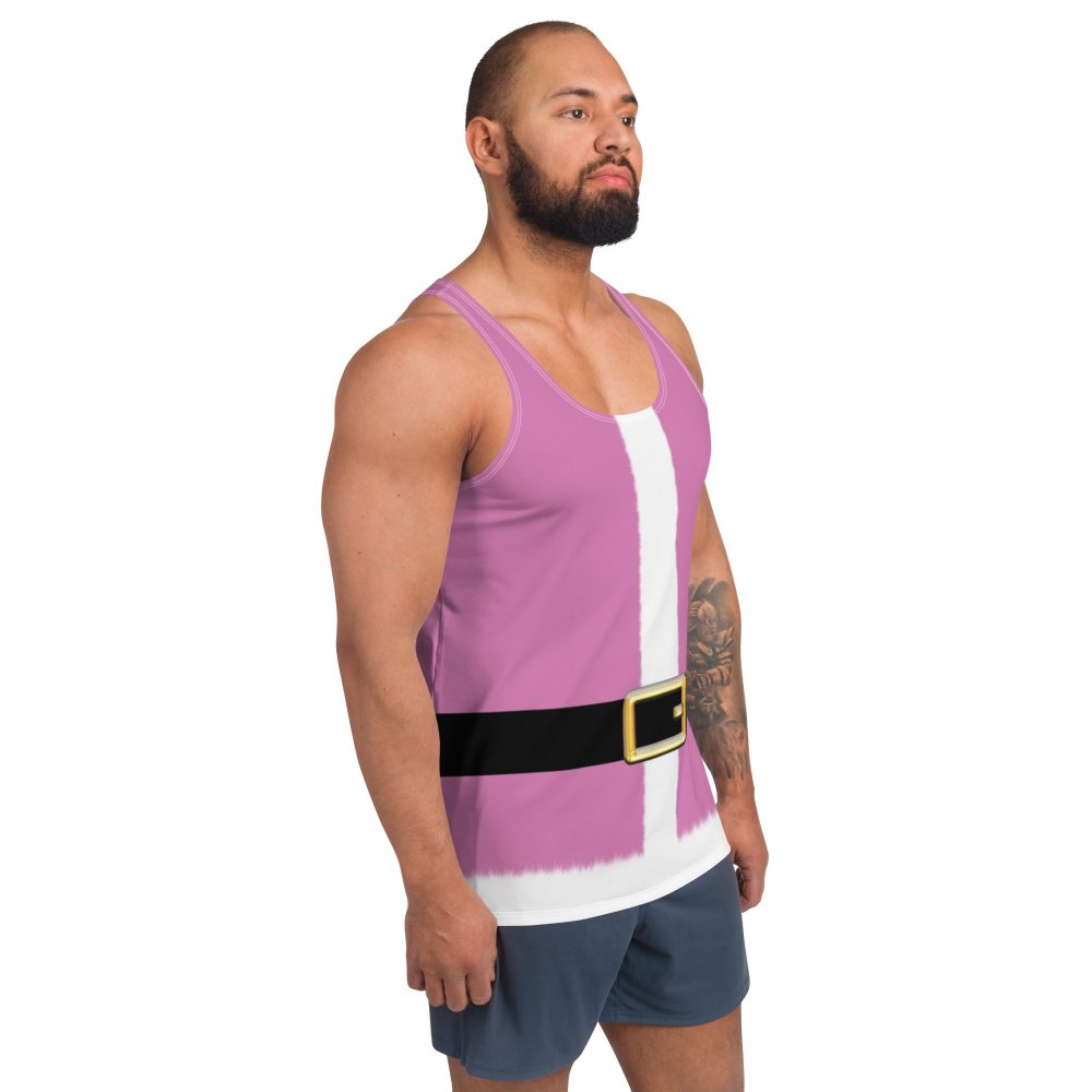Pink Santa Claus Christmas Costume Unisex Tank Top - Image 5