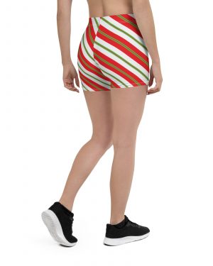 Christmas Shorts Candy Cane Striped Shorts