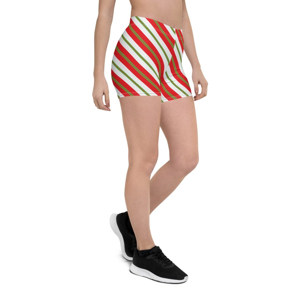 Christmas Shorts Candy Cane Striped Shorts - Image 6