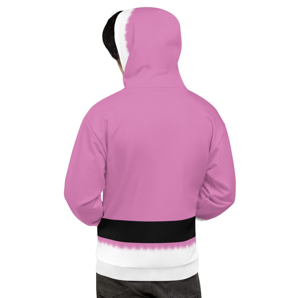 Pink Santa Claus Christmas Costume Unisex Hoodie - Image 2