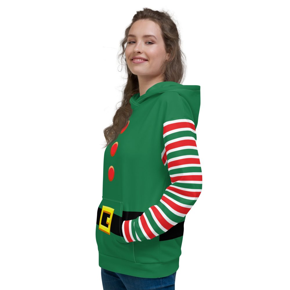 Christmas Elf Costume Unisex Hoodie - Image 3