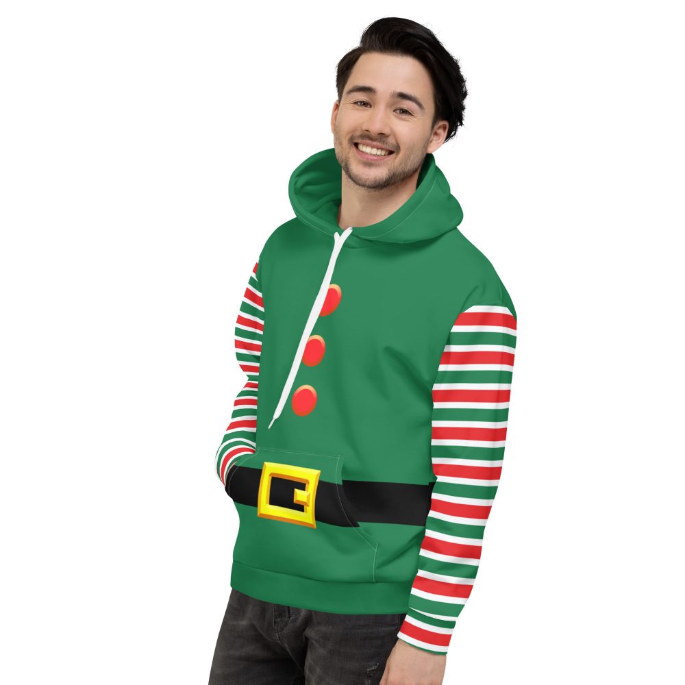 Christmas Elf Costume Unisex Hoodie - Image 8