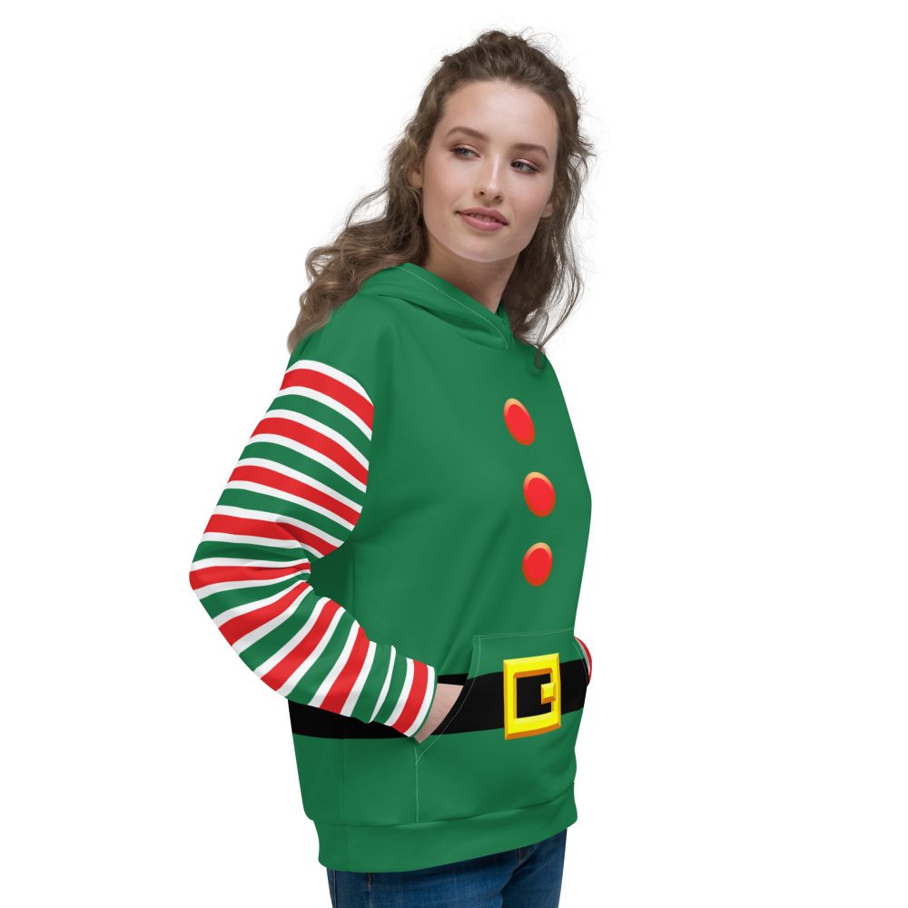 Christmas Elf Costume Unisex Hoodie - Image 4