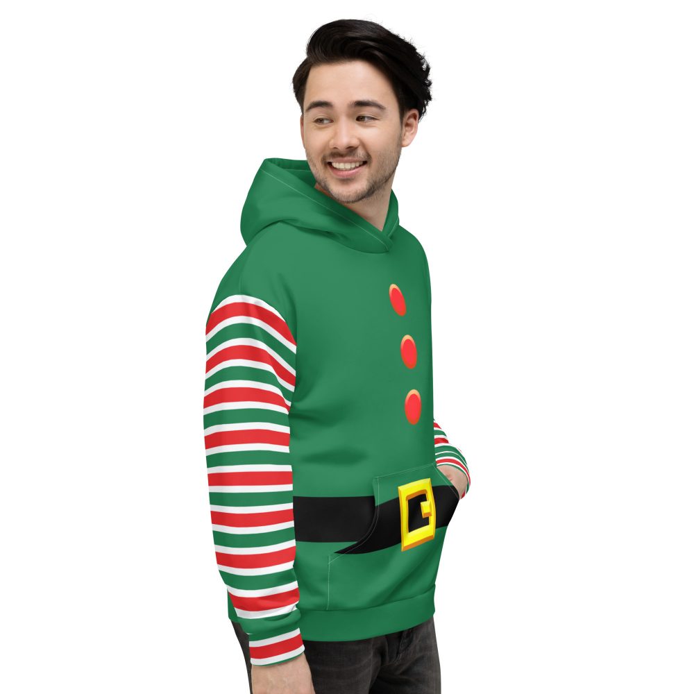Christmas Elf Costume Unisex Hoodie - Image 7