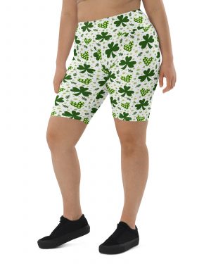 St Patrick’s Day Irish Shamrock Clover Bike Shorts